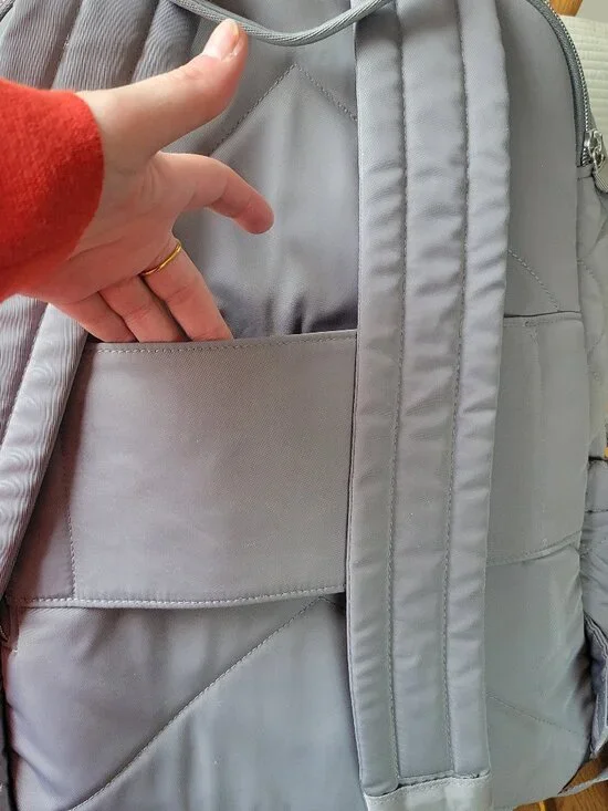 Vera Bradley | Quilted nylon campus backpack, floral interior | Gray | OS - Picture 5 of 13